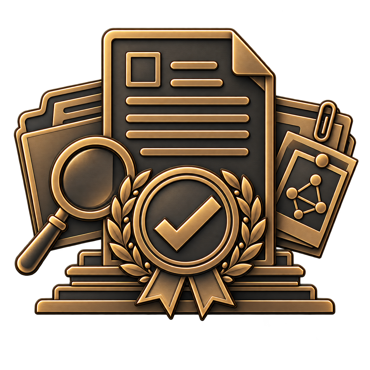 Shield with checkmark representing a supported conclusion